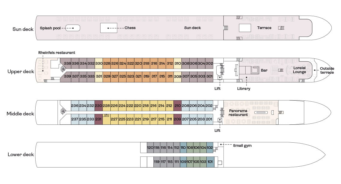 Spirit of the Rhine deck plan